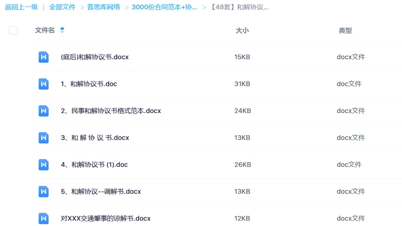 【48套】和解协议书+调解书+谅解书，全部免费下载！