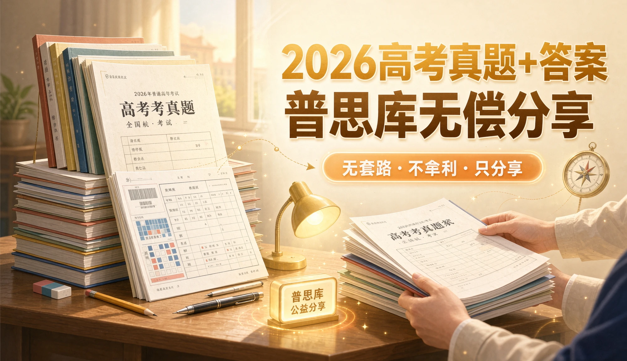 真题是最好的导航仪：2026高考真题，普思库无偿分享